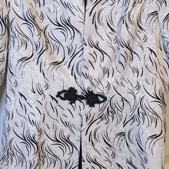 Ashro Black Sleeveless Velvet Dress & White & Black Jacket Set - size 14 NWOT - Picture 11 of 14